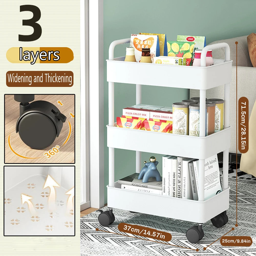 3-Tier Rolling Storage Cart