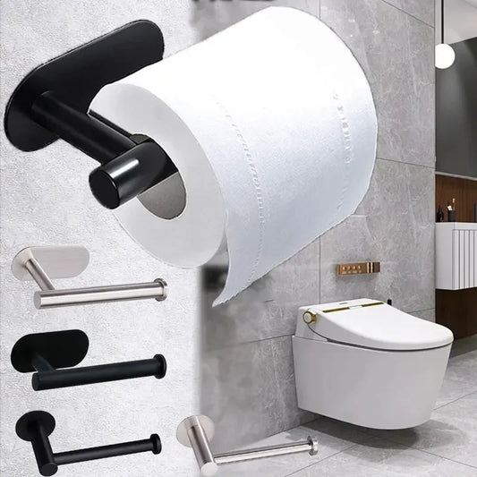 Self-Adhesive Stainless Steel Toilet Paper Stand