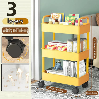 3-Tier Rolling Storage Cart