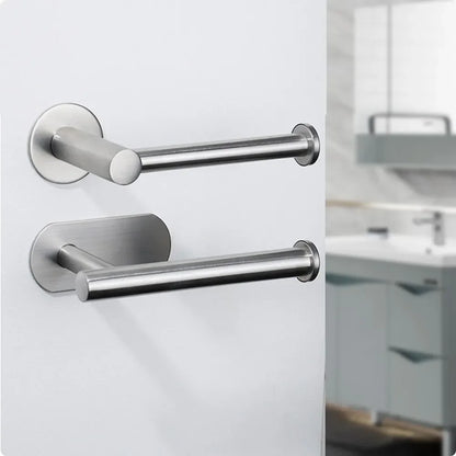 Self-Adhesive Stainless Steel Toilet Paper Stand