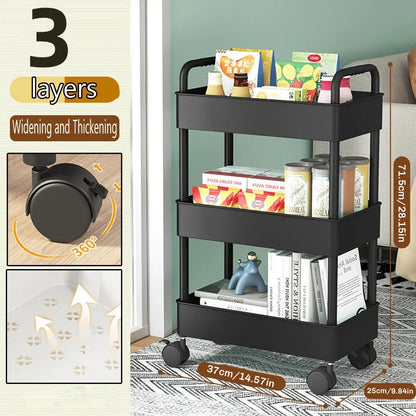 3-Tier Rolling Storage Cart