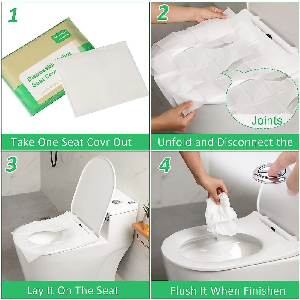 Disposable Toilet Seat Covers – 50/30/10 Pack