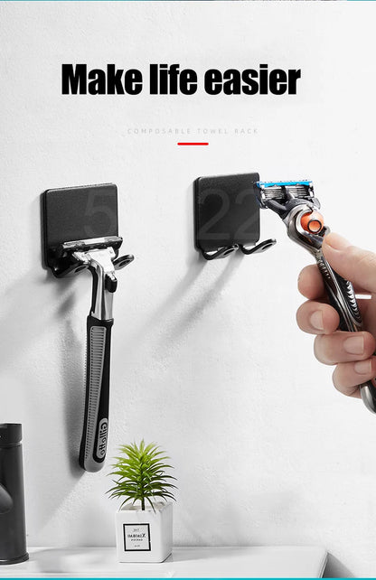 Multi-Function Shaving Razor Holder Wall Hook