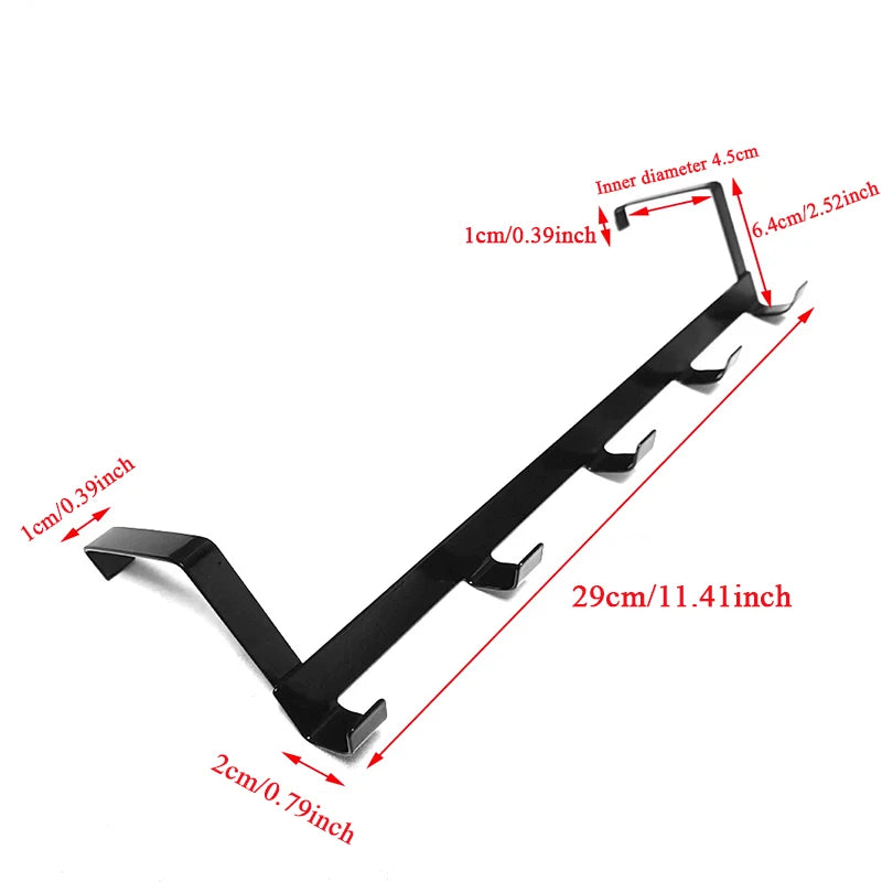 Over-The-Door 5-Hook Organizer Rack